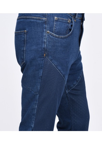 Efil File Korumalı Motosiklet Pantolon Mavi Unisex