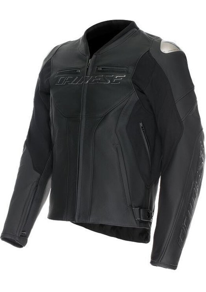 Racing 5 Black Korumalı Deri Motosiklet Mont