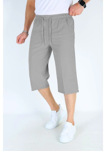 Erkek Kargo Cep %100 Pamuk Keten Görünümlü Kapri E207-11 fiyatları
