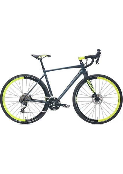 Gravel G0 Claris - 28 Jant 48CM ( S - M ) Kadro 16 Vites Gravel Bisiklet - Mat Mavi Siyah Yeşil