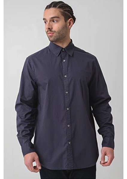 Erkek Logolu Gömlek - Lacivert