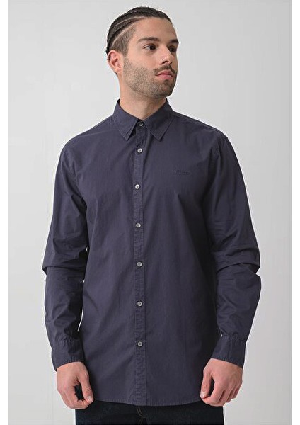 Erkek Logolu Gömlek - Lacivert modelleri