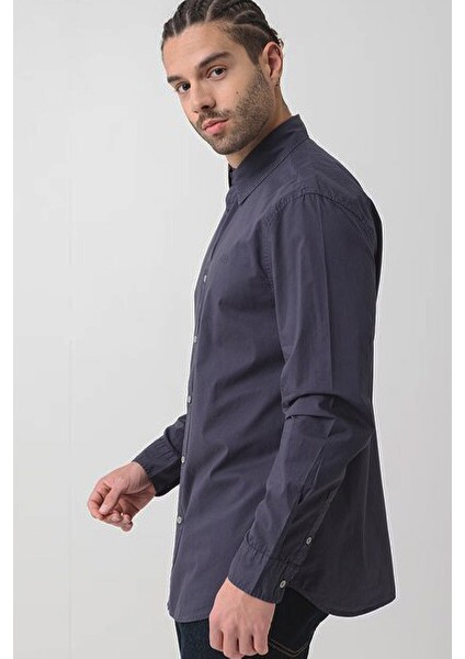Erkek Logolu Gömlek - Lacivert indirimleri