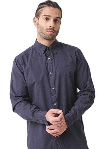 Erkek Logolu Gömlek - Lacivert