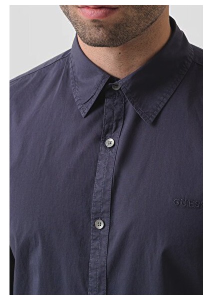 Erkek Logolu Gömlek - Lacivert