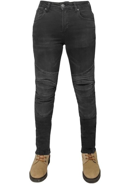 Thebikerjeans Evo Ultura Flx. Smoky Korumalı Kadın Motosiklet Pantolonu