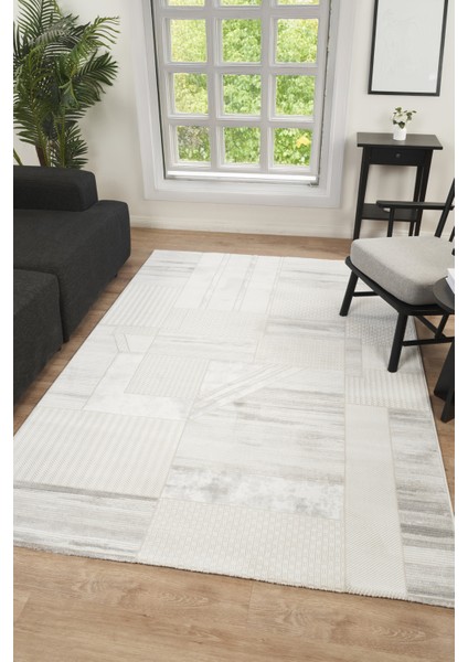 Modern Dokuma Halı Bej Yumuşak Dokulu Premium Salon Oturma Odası Yolluk Mutfak Halısı