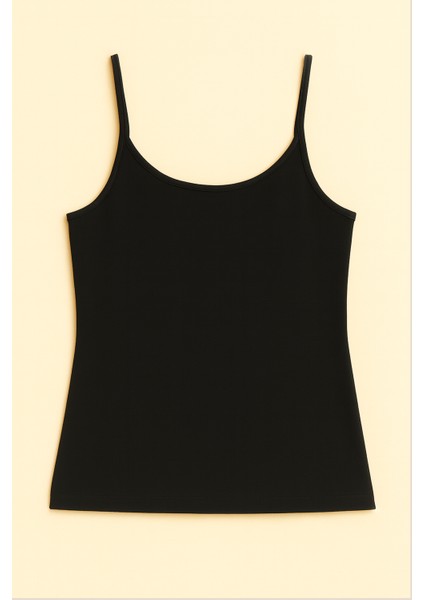 Kadın Pamuklu Ribana İp Askılı Klasik Atlet 3'lü Paket – Esnek & Rahat | Siyah K0107 indirimleri