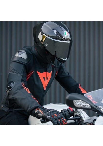 Süper Speed 4 Lthr Korumalı Deri Motosiklet Montu Blk Mat Red indirimleri