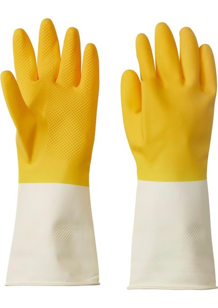 Rınnıg Temizlik Eldiveni Parlak Sarı-Kırık Beyaz M 2 Adet