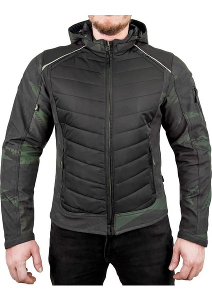 Thebikerjeans Everest Waterproof Khaki Camo Korumalı Motosiklet Montu Erkek