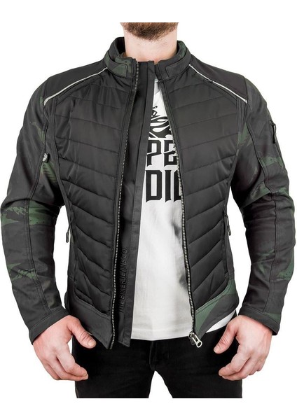 Thebikerjeans Everest Waterproof Khaki Camo Korumalı Motosiklet Montu Erkek modelleri
