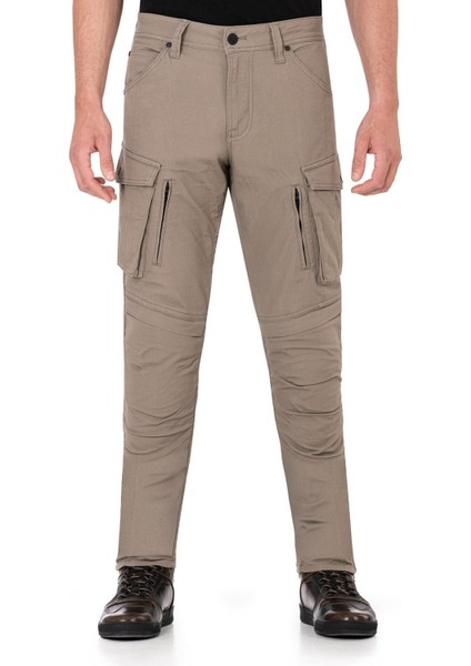 Thebikerjeans Truva Cargo Beige Korumalı Motosiklet Pantolonu Erkek