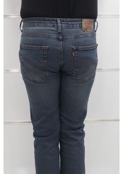 Fistan Store Erkek Lacivert Yüksek Bel Rahat Kesim Boru Paça Jean Pantolon indirimleri