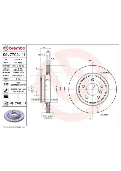 09770211 Arka Fren Diski 34211165563 34216855154 34216864056 (2 Adet Fiyatıdır)