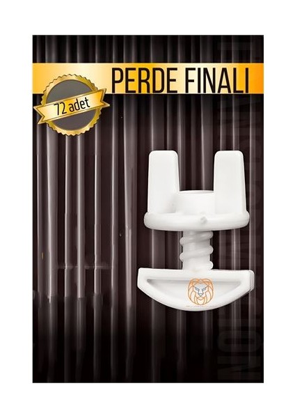 Hsnet Perde Finali Perde Sonlandırıcı Stop Korniş Finali Sonu 72 Adet - M065R556-K52065