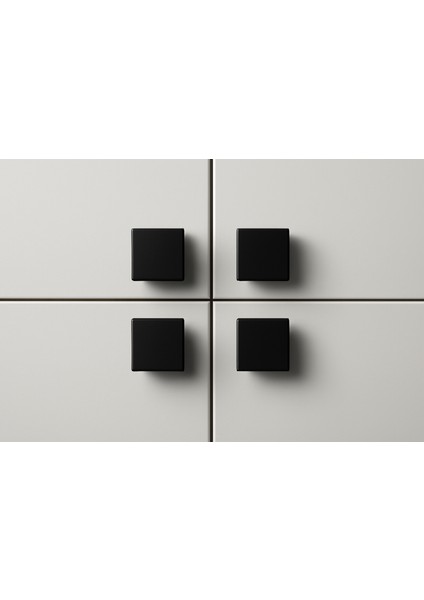 Çekmece Dolap Kulp Tek Vidalı 5 Adet Plastik