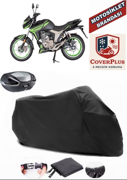 Mondial Kd 125 F Motor Brandası Siyah Arka Çanta Uyumlu Motorsiket Brandası Motor Örtüsü Çadır Su Geçirmez Motosiklet Kılıfı Motor Brandası