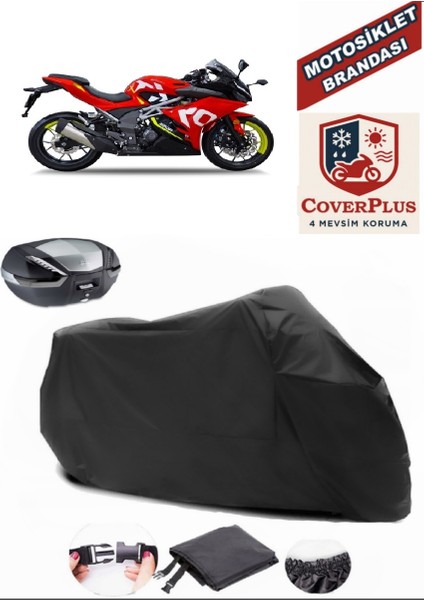 Yuki Taro 250R Siyah Arka Çanta Uyumlu Motorsiket Brandası Motor Örtüsü Çadır Su Geçirmez Motosiklet Kılıfı Motor Brandası