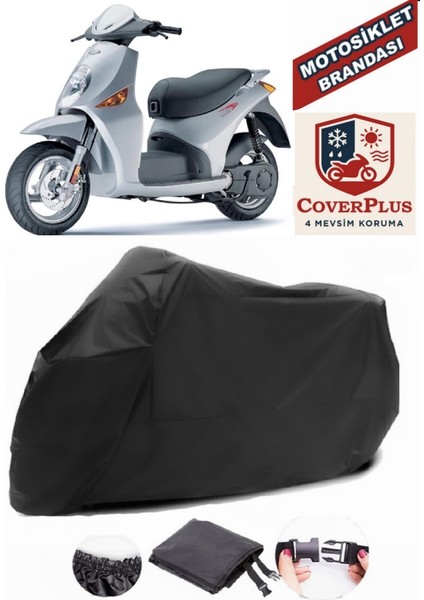 Malaguti Ciak Master 200 Motor Brandası Siyah Motorsiket Brandası Motor Örtüsü Çadır Su Geçirmez Motosiklet Kılıfı Motor Brandası