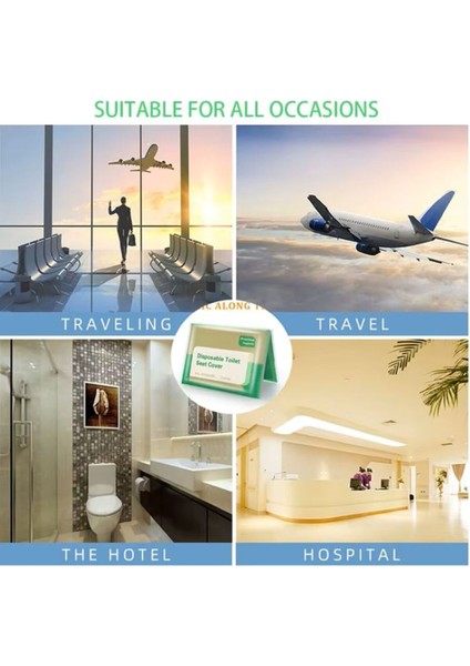 Hijyenik Su Da Çözünebilir Kullan-At Klozet Kapağı Örtüsü 5X10 Lu Paket