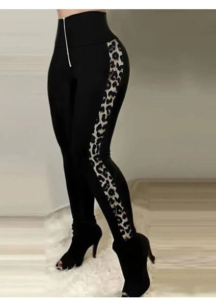 Kadın Yüksek Bel Yan Şerit Detaylı Dalgıç Tayt modelleri