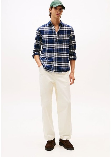 Erkek Hero Regular Fit Ekose Desenli Flanel Gömlek - Lacivert fiyatları