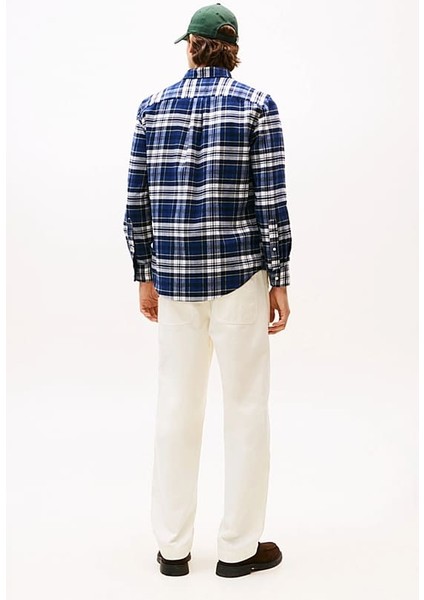 Erkek Hero Regular Fit Ekose Desenli Flanel Gömlek - Lacivert modelleri