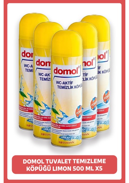 Tuvalet Temizleme Köpüğü 500 ml X5 Adet