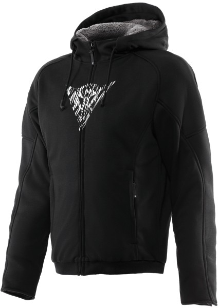 Bovisa Safety Korumalı Motosiklet Hoodie Ful Zip Black Wht