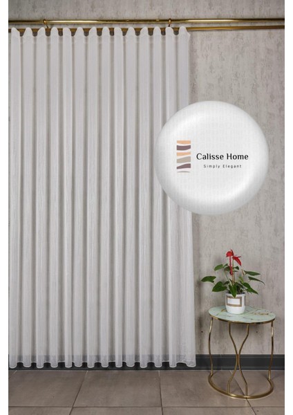 Bambu Yoğun Dokulu Ağır Gramajlı 1/3 Sık Pileli Tül Perde Ütü Istemez