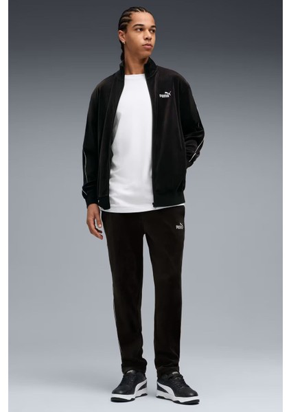 Erkek Ess Elevated Velour Şeritli Eşofman Altı - Siyah modelleri