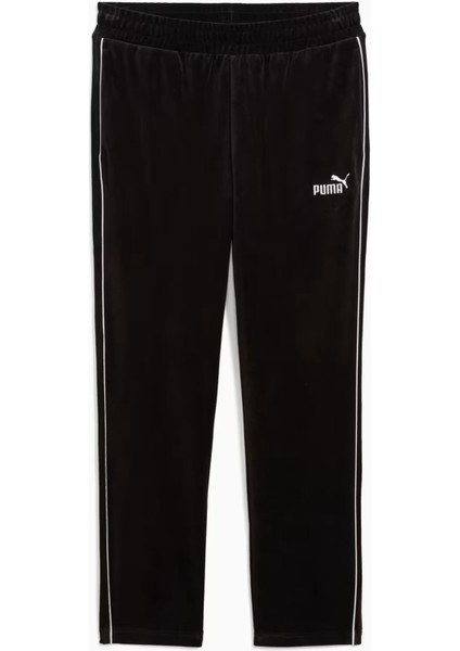 Erkek Ess Elevated Velour Şeritli Eşofman Altı - Siyah fırsatları