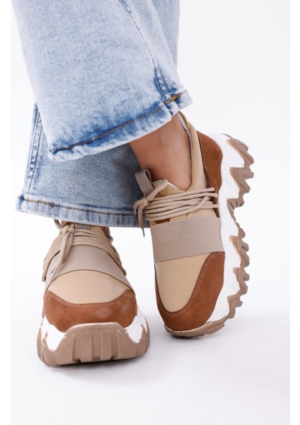 Kadın Bağcıklı Rahat Süet Renkli Sneakers Spor Ayakkabı modelleri