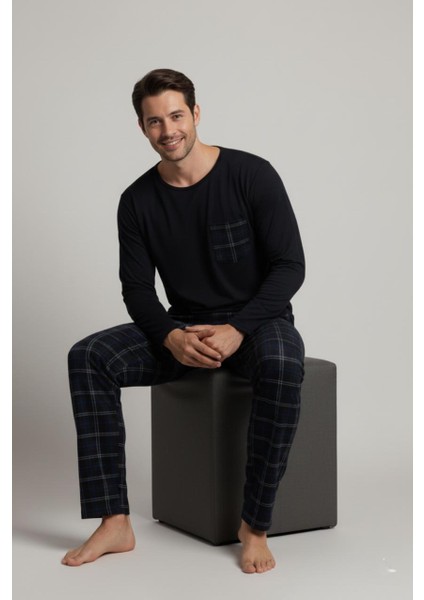 Konforlu Ev Giyimi Üst ve Desenli Pijama Altı | Erkek Pijama Takımı fırsatları
