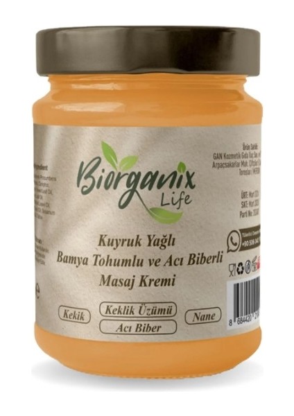 Biorganix Life Kuyruk Yağlı ve Bamya Tohumu Yağlı Acı Biberli Avantaj Paketi 100 ml fiyatları