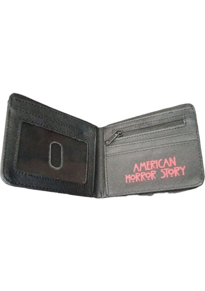 merikan Korku Hikayesi Temalı Erkek Cüzdanı Pu Deri ,q Stili Karikatür Kısa Para Cüzdanı ,american Horror Story Cüzdan - modelleri