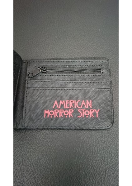merikan Korku Hikayesi Temalı Erkek Cüzdanı Pu Deri ,q Stili Karikatür Kısa Para Cüzdanı ,american Horror Story Cüzdan - fırsatları