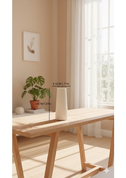 Kumkum Doğal Kuru Gürgen Dalı Dekoru (40 Cm) – Beyaz Vazolu fırsatları