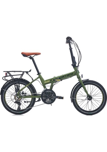 Flexi 121 V - 20 Jant 21 Vites Katlanır Bisiklet - Mat Haki / Siyah Bakır