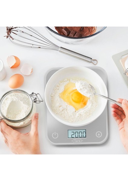 Optiss Gümüş Elektronik Mutfak Tartısı