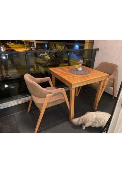 Ahşap Kollu Rahat Modern Sandalye