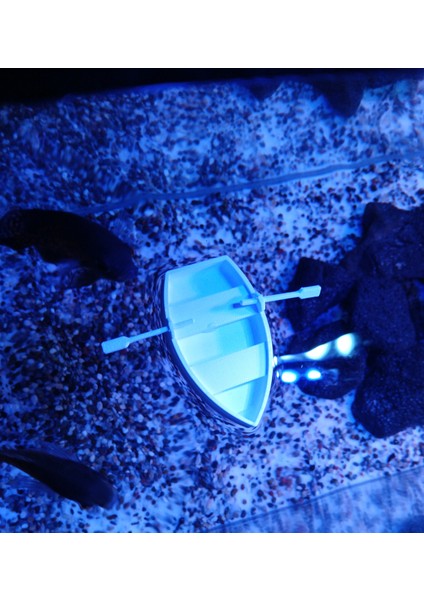 Akvaryum Yüzen Tekne Dekoru 9 cm ( Istediginiz Rengi Mesaj Olarak Belirtiniz)