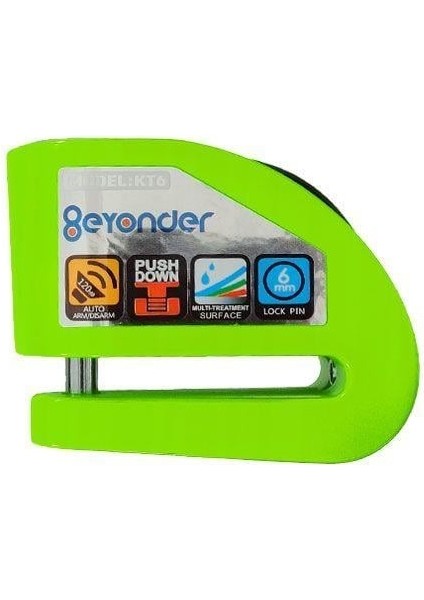 Kt6-Cb Alarmlı Motosiklet Disk Kilit Yeşil fiyatları