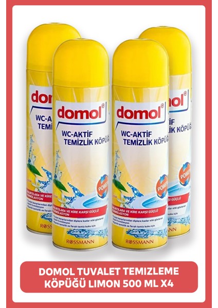 Tuvalet Temizleme Köpüğü 500 ml X4 Adet