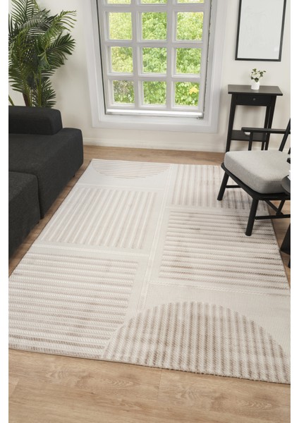 Modern Dokuma Halı Gri Yumuşak Dokulu Premium Salon Oturma Odası Yolluk Mutfak Halısı