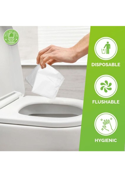 Hijyenik Su Da Çözünebilir Kullan-At Klozet Kapağı Örtüsü 10 Lu Paket