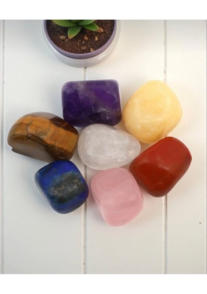 Doğal Taş Tamburlanmış Parça 7’li Set - Tımbıl Set fiyatları