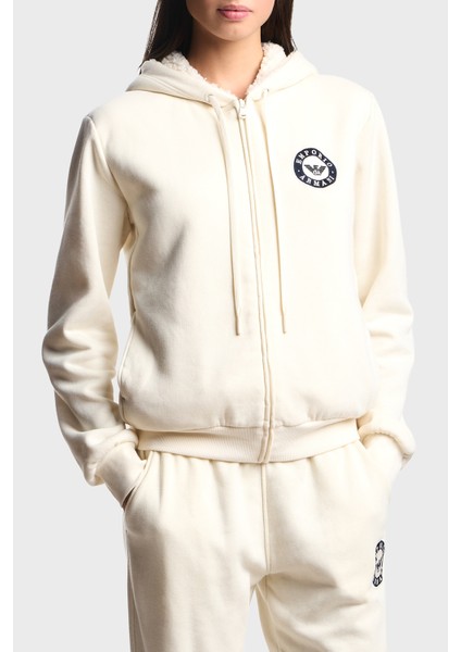 Pamuklu Relaxed Fit Kapüşonlu Içi Yumuşak Tüylü Fermuarlı Sweat Bayan Sweat EW001935 AF15363 U1054