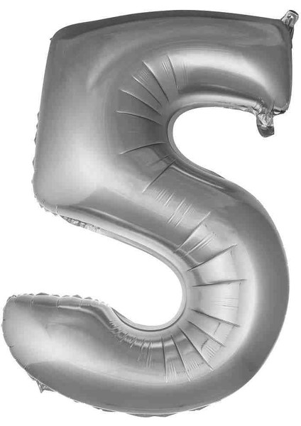 Folyo Balon Rakam Gümüş Renk 40 Inc 100 cm Helyum Uyumu